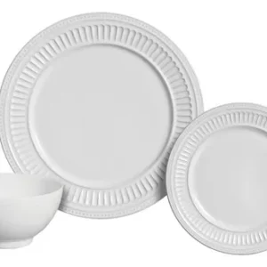 Aparelho de Jantar de Cerâmica Poppy Branco